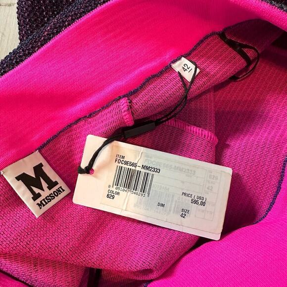 M Missoni Multicolor Lurex Knit Mini Skirt Size 42 US 6 Stretch - Picture 8 of 10